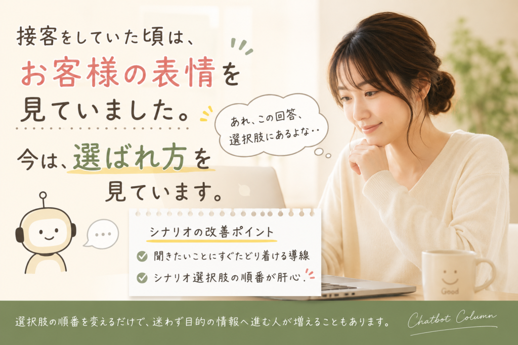 お客様の表情を見ていました。今は選ばれ方を見ています。