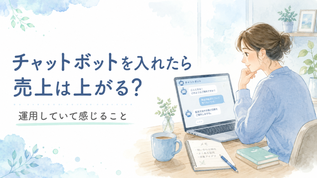 チャットボットを入れたら売上は上がる？運用していて感じること