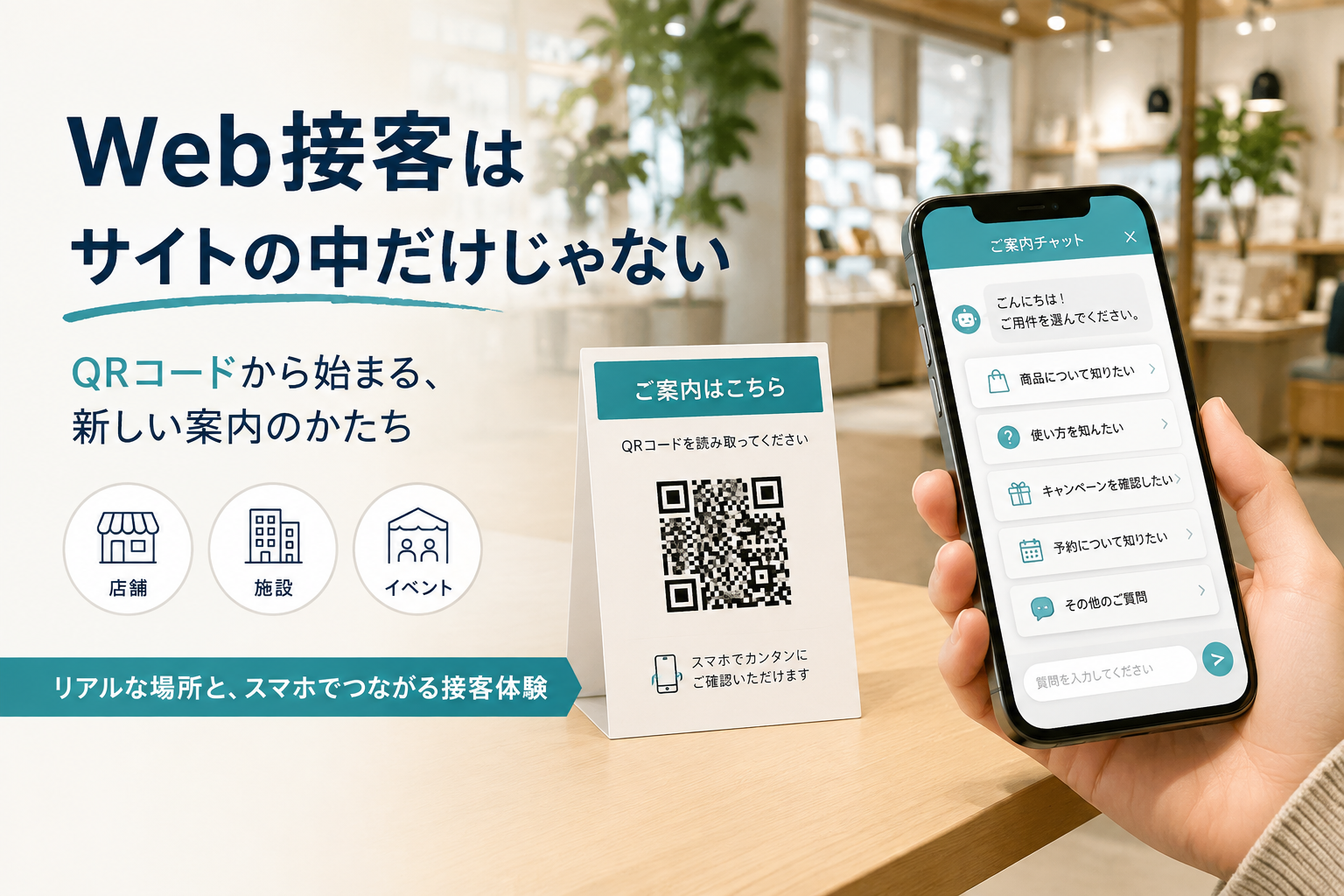 QRコードの先に「接客」をつくるという考え方