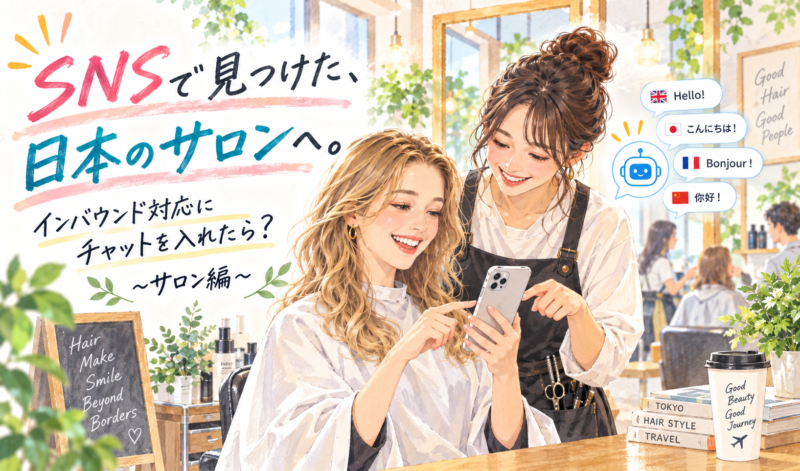 SNSで見つけた日本のサロンへ
