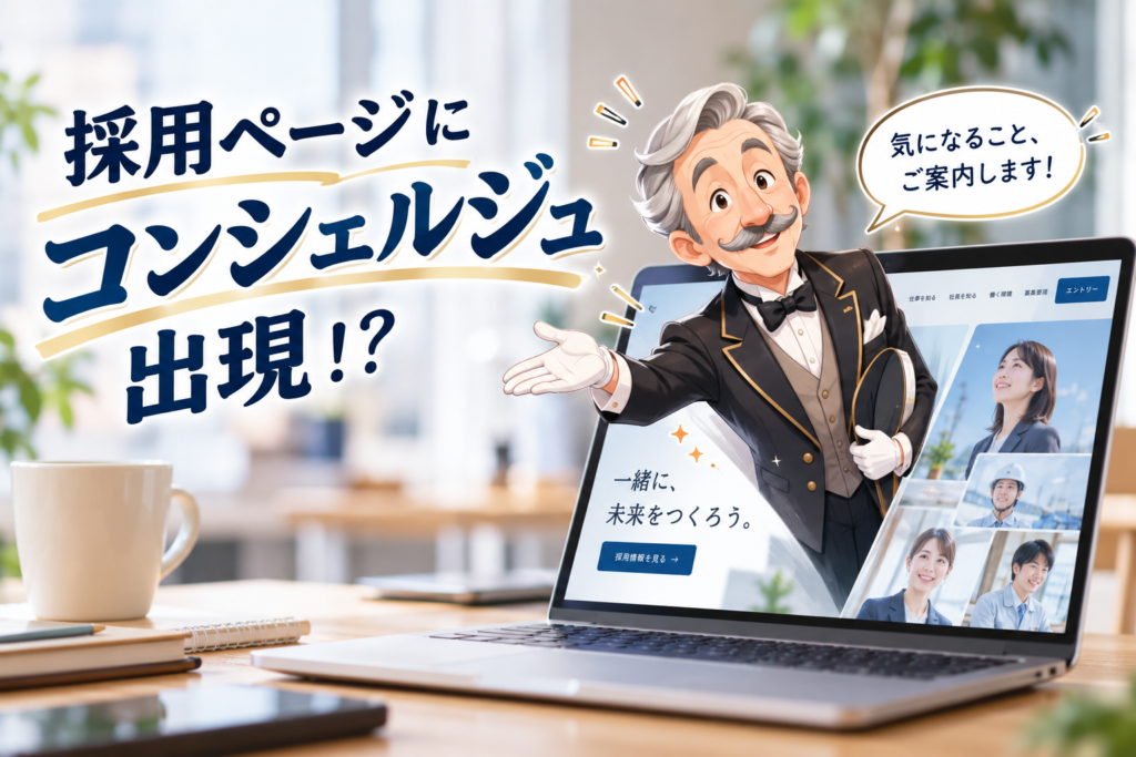 採用ページにコンシェルジュ出現！？