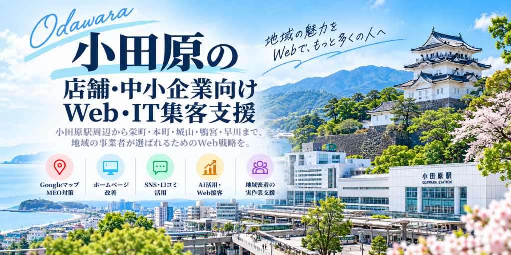 小田原の店舗・中小企業向けWeb・IT集客支援|Googleマップ・ホームページ・SNS・AI活用